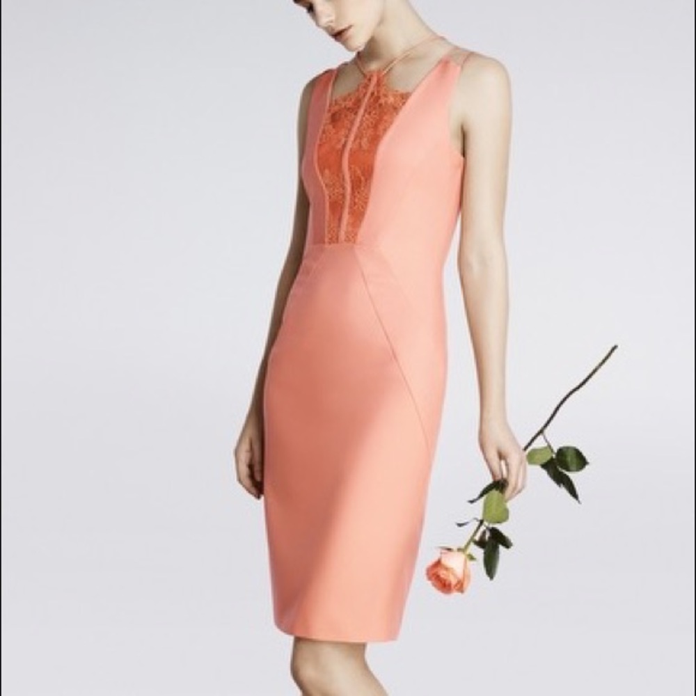 Ipekyol & Zeynep Tosun romantic/midi cocktail dress w/ lace - brand new size 6/8